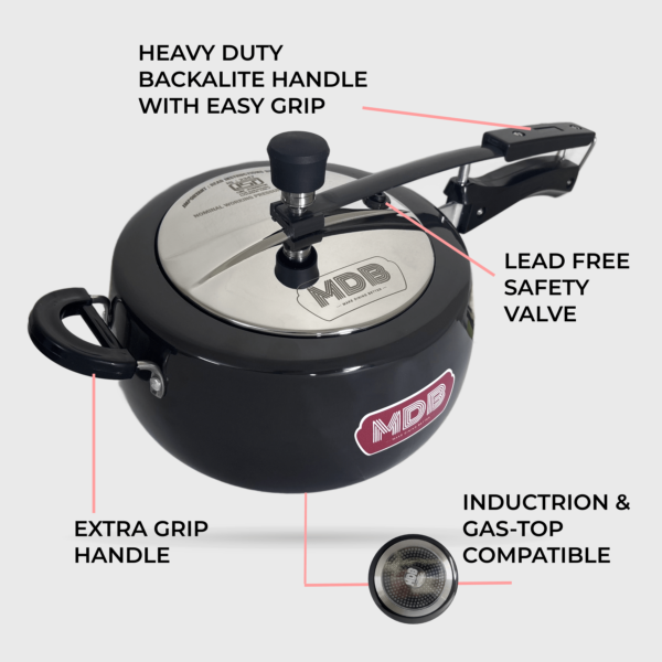 MDB Hard Anodised Handi Pressure Cooker -2-min